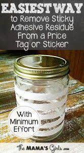 Easiest Way To Remove Sticky Residue From A Sticker Or Price Tag Remove Sticky Residue Diy Cleaning Products Household Hacks