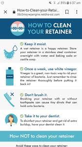 Regularly cleaning your retainer is a necessity for good health. Homemade Retainer Cleaning How To Clean Retainers Diy Retainer Cleaner Retainer Cleaner
