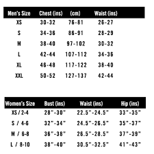 Sizing Charts Hyperfly Gi Compression Gear No Gi