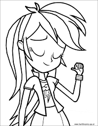 820 x 1060 file type: Rainbow Dash Equestria Girls Coloring Pages