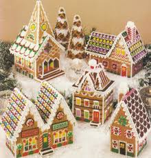 Plastic Canvas Gingerbread Village Pdf Pattern Etsy Plastic Canvas Crafts Plastic Canvas Christmas Plastic Canvas