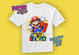 Yoshi super mario birthday personalized custom t shirt iron on transfer decal #110. Mario Kart Birthday Shirt Www Macj Com Br