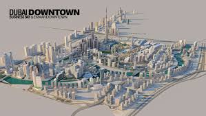 Absolutely Gorgous Dubai Downtown Dubai City 3d Model