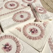 dantelleri dikilmeden gul kurusu tonlarinda paspas takimi huzurlarinizda kendisi islemek isteyenler yan fotoda a kanavice crewel embroidery kanaviceler