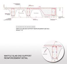 Waffle Slab End Support Reinforcement Detail Concrete Slab Waffle Ceiling Slab