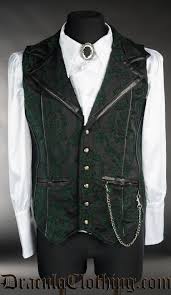 Green Brocade Tesla Vest