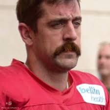 Aaron rodgers' new mustache could lead the we didn't trust the motive, we didn't trust the #hashtag (note: Nfl When You Zoom In On Aaron Rodgers Mustache