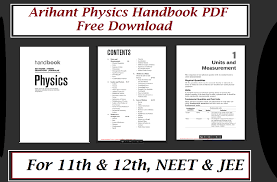 Arihant Physics Handbook Pdf Free Download 11th 12th Neet Jee In 2021 Physics Binding Energy Kinetic Theory