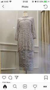Konsep gaun panjang dan kebaya biasa dikenakan oleh kaum selebriti dan cendekiawan. Dress Brokat
