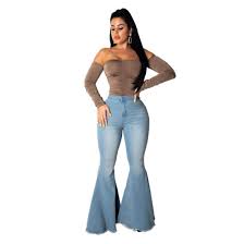 (plural only) pants that are flared from the knee downwards, a characteristic style of the 1970s. Wholesale Skinny Bell Bottom Jeans For Women High Waisted Flared Jeans Pants China Denim Jeans And Jean Price Made In China Com