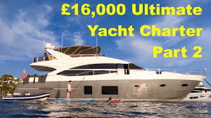 Aerial shot of two mountain bikers at the top of the mountain raising their hands and looking into the. 16 000 Ultimate Yacht Charter Part 2 Youtube