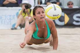AVP Pro Beach Volleyball - Brooke Sweat lays out for the dig | Facebook