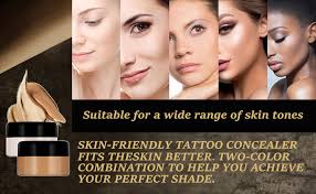 Amazon.com : Tattoo Cover Up, Invisible Waterproof Concealer,Long Lasting  Professional Skin Makeup Concealer Kit for Body Leg Tattoo,Gift for Men and  Women,2 Colors : Beauty & Personal Care