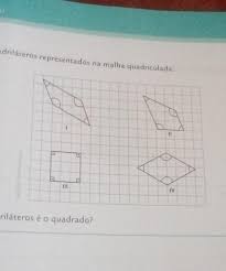 Lembrar de paralelismo e o que são lados opostos (posição contrária ao outro lado). 3 Observe Os Quadrilateros Representados Na Malha Quadriculada Qual Desses Quadrilateros E O Brainly Com Br