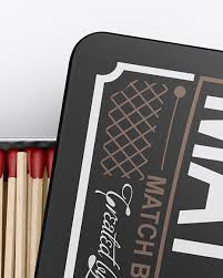 Download Metallic Match Box Mockup In Packaging Mockups On Yellow Images Object Mockups PSD Mockup Templates