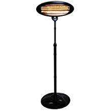 Oypla Electrical 2kw Quartz Free Standing Outdoor Electric Garden Patio Heater Garden Seating Seating Floor Fan