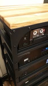 Based on low frequency response models for the peerless 83084 xxls woofer, the desired cabinet volume for the woofer alone is 2.2 cubic feet tuned to 27hz. From Boring Industrial Shelves To A Fantastic Audio Rack Ikea Hackers