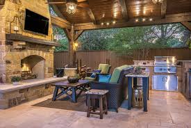 Check spelling or type a new query. Rustic Outdoor Living Space With Outdoor Kitchen By Texas Custom Patios Outdoor Remodel Outdoor Kitchen Design Rustic Patio