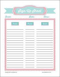Printable Sign Up Sheets For Ministry Made 2 B Creative Sign Up Sheets Sign In Sheet Template Printable Signs