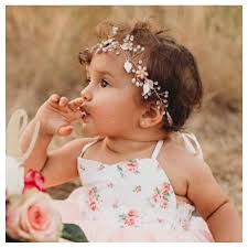 Alternative materials may be used to ensure timely delivery. Amazon Com Sweetv Flower Girl Headband For Wedding Baby S Breath Hair Piece Rose Gold Headpiece For Birthday Party Photography Beauty