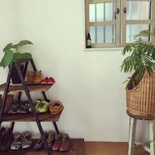 玄関 入り口 靴棚diy エバーフレッシュ ラダーラック 玄関リフォーム などのインテリア実例 2015 10 26 09 29 16 roomclip ルームクリップ 玄関 リフォーム 玄関 棚 diy 見せる収納