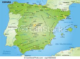 January 2021 was the worst month for cases, while april 2020 was the worst month for deaths in spain. Karta Spanien Karta Gron Spanien Oversikt Canstock