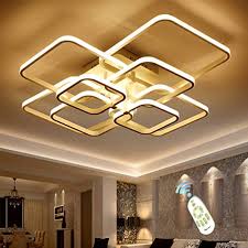 Check spelling or type a new query. 108w Square Modern Led Ceiling Light Chandelier Lighting Warm White Remote Control Dimming Hanging Lamp Ceiling Down Light Surface Mount Fixture For Living Room Bedroom Home Decor Length 106cm Buy Online In