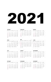 Calendar For 2021 Calendar Template Design In Black And White Colors Holidays In Red Colors Weeks Sta In 2020 Calendar Template 2021 Calendar Black And White Colour