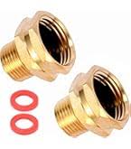 ZKZX Brass Pipe to Hose Fitting,1/2 NPT Female X 3/4 Hose Thread  Female,Garden Hose Fitting to Pipe Fittings Connector Adapter 3pcs with  Extra Rubber Washer 6pcs (1/2NPT Female to 3/4 GHT Female) :