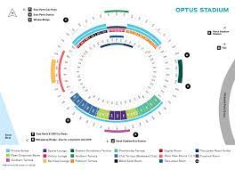 Construction of the venue began in december 2013, in the same way as the stadium officially foundation on sunday 21 january 2018. Optus Stadium Map