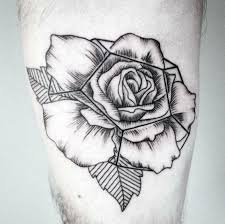 40 Geometric Rose Tattoo Designs For Men Flower Ink Ideas Geometric Rose Tattoo Rose Tattoo Design Geometric Tattoos Men