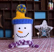 Für die namensschilder können unterschiedliche farben verwendet werden. Weihnachtsbasteln Schneemann Dose