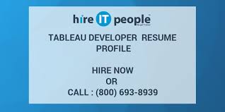 Tableau Developer Resume Profile Hire It People We Get It Done
