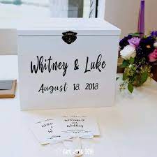 Provide guests a place to deposit wedding cards as they arrive at your reception venue and add interest to your receiving table. Diy Wedding Card Box Tutorial Girl Just Diy