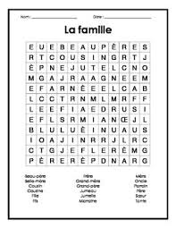 Family French Word Search Puzzle Mots Croises Francais Sur La Famille Includes A French Vocabulary W Thanksgiving Words Spring Words Thanksgiving Word Search
