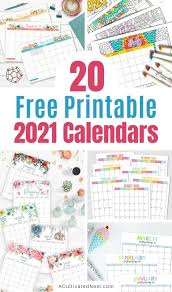 Here you can find links to all the posts that have saturdaygift calendar. 20 Free Printable 2021 Calendars A Cultivated Nest Workout Calendar Printable 2021 Calendar Coloring Calendar
