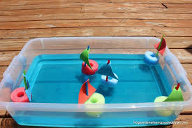Pool Noodle Boats Water Sensory Bin Fspdt Sensory Bins Activities For Kids Play Activities
