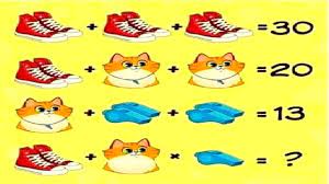 We can then solve the second equation for the (cat + whistle) value Shoes Cat Whistle Puzzle Only For Genius More Than 90 Will Fail Youtube