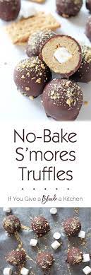 S Mores Truffles No Bake Recipe Recipe Desserts Truffles Baking