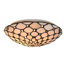 Clearance Sale Uk Stock Tiffany Style Ceiling Fixture Lamp 2 Light 12 Inch Fonster