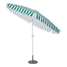 Mainstays 9 Striped Market Patio Umbrella Green And White Walmart Com In 2020 Patio Umbrella Outdoor Umbrella Best Patio Umbrella
