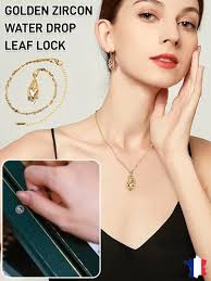 Women's Champagne Collarbone Chain Gold Gold Branch Jade Lea