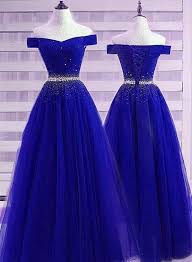Beautiful Royal Blue Off Shoulder New Prom Dress 2020 Beaded Party Dress Ml1320 Beaded Party Dress Prom Dresses Blue Royal Blue Prom Dresses