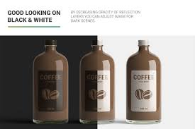 Coffee Bottle Mock Up Bottle Coffee Bottle Brew Labels