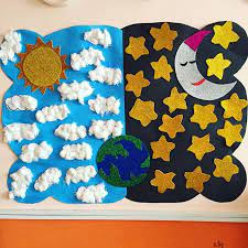 Day And Night Bulletin Board Idea For Kids Crafts And Worksheets For Preschool Toddler And Kindergarten Crafts For Kids Art For Kids Preschool Art