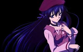 Download, share or upload your own one! Wallpaper Purple Hair Anime Girl Hat Black Background 2560x1920 Hd Picture Image
