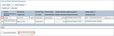 Entered data must be posted to the general ledger, so the. Account Receivable Post Dated Cheque Pdc Help