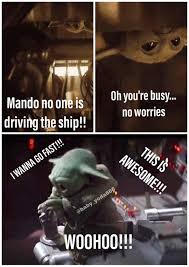 Baby Yoda Flying In 2020 Yoda Funny Star Wars Yoda Star Wars Memes