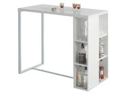 Table Haute De Bar Ibiza Mdf Decor Blanc Mat Vente De Table Conforama Decoration Blanc Table Haute Tabouret De Bar Design
