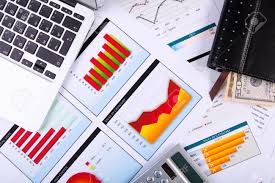 Graphs Charts Business Table The Workplace Of Business People